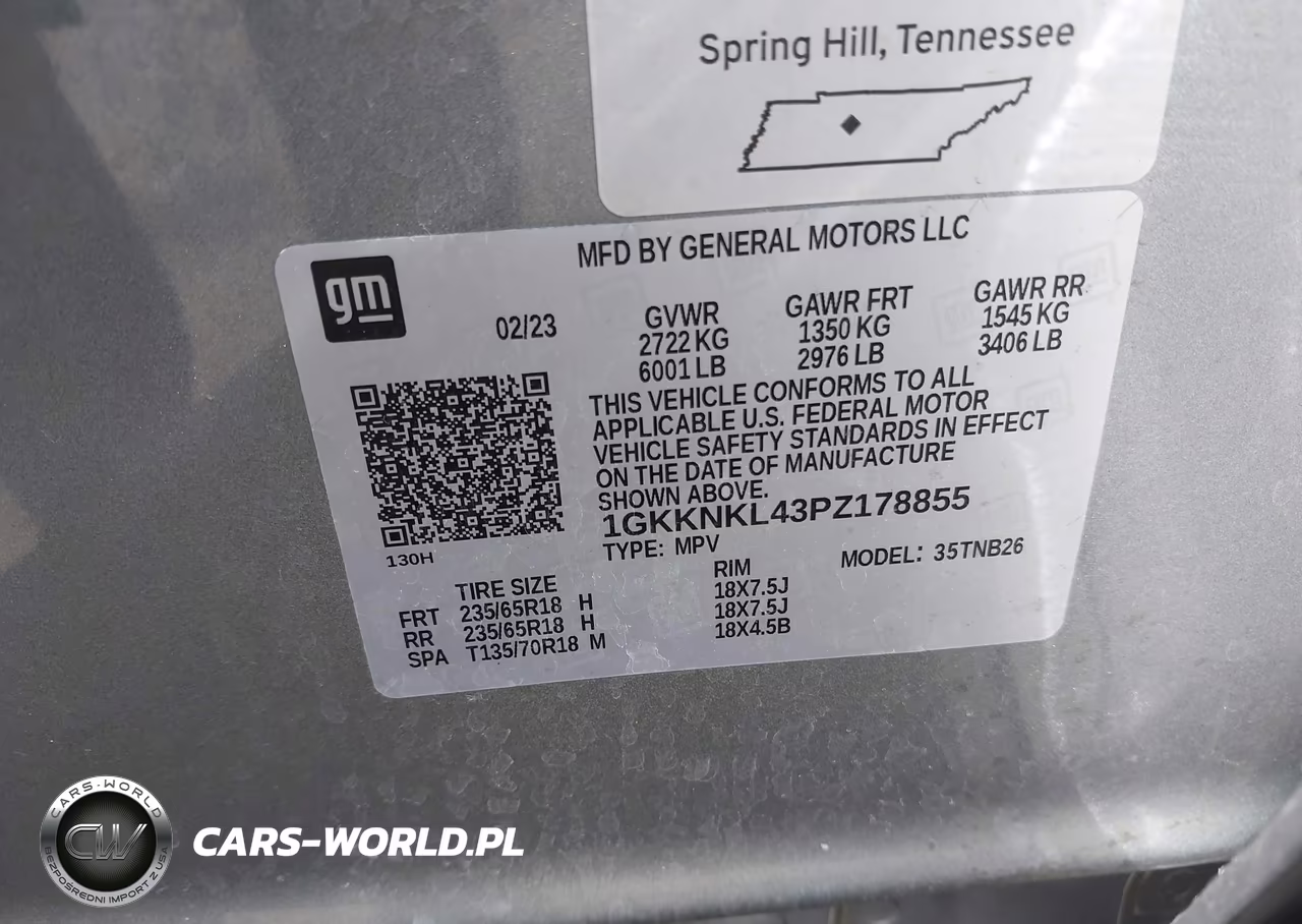2023 GMC Acadia Fwd Sle VIN:1GKKNKL43PZ178855 - 9