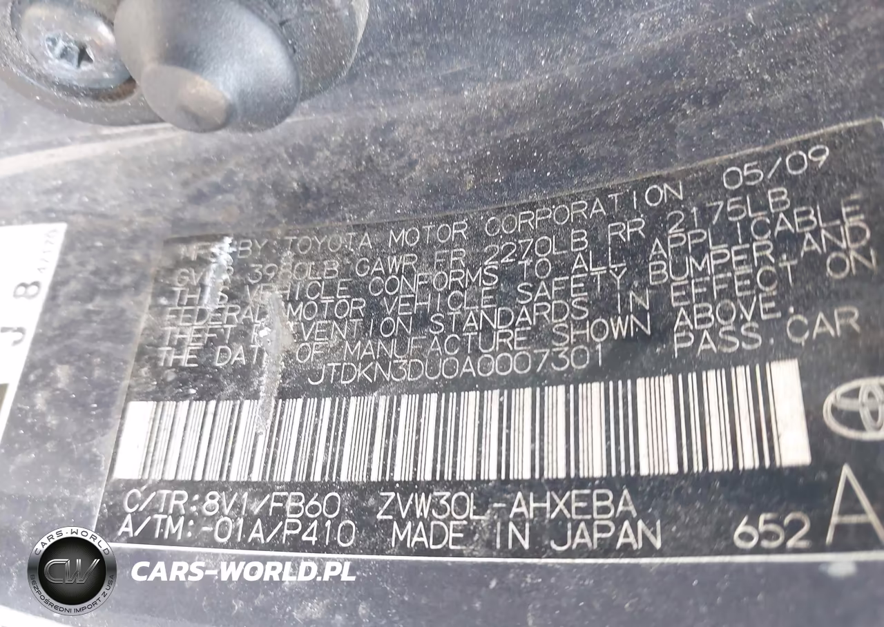 2010 Toyota Prius Iii VIN:JTDKN3DU0A0007301 - 9