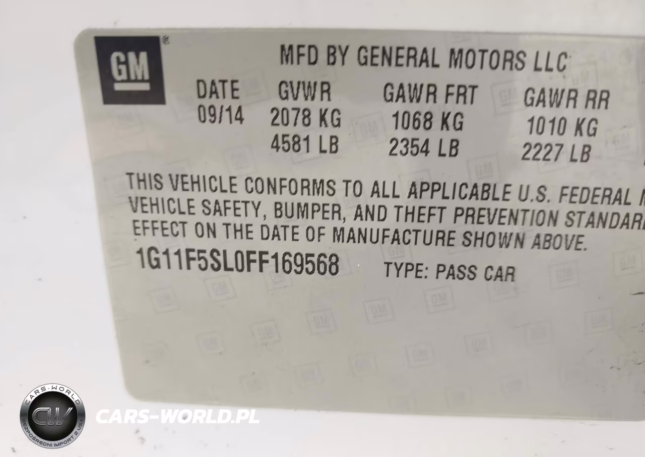 2015 Chevrolet Malibu 1Lz VIN:1G11F5SL0FF169568 - 9