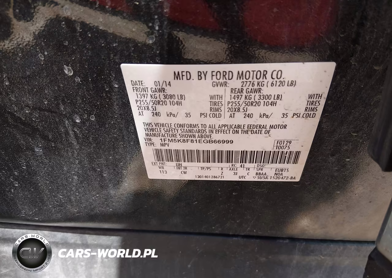2014 Ford Explorer Limited VIN:1FM5K8F81EGB66999 - 9