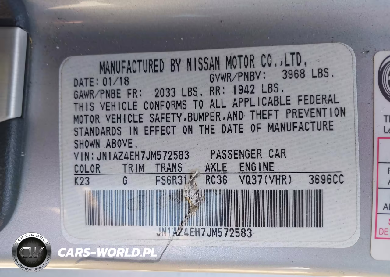 2018 Nissan 370Z VIN:JN1AZ4EH7JM572583 - 9