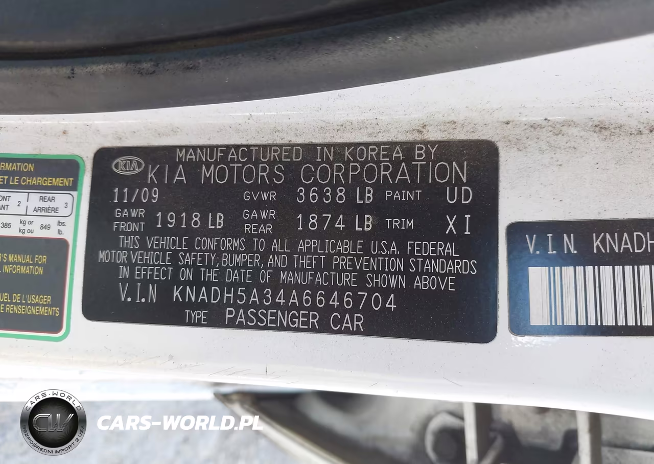 2010 Kia Rio Lx VIN:KNADH5A34A6646704 - 9
