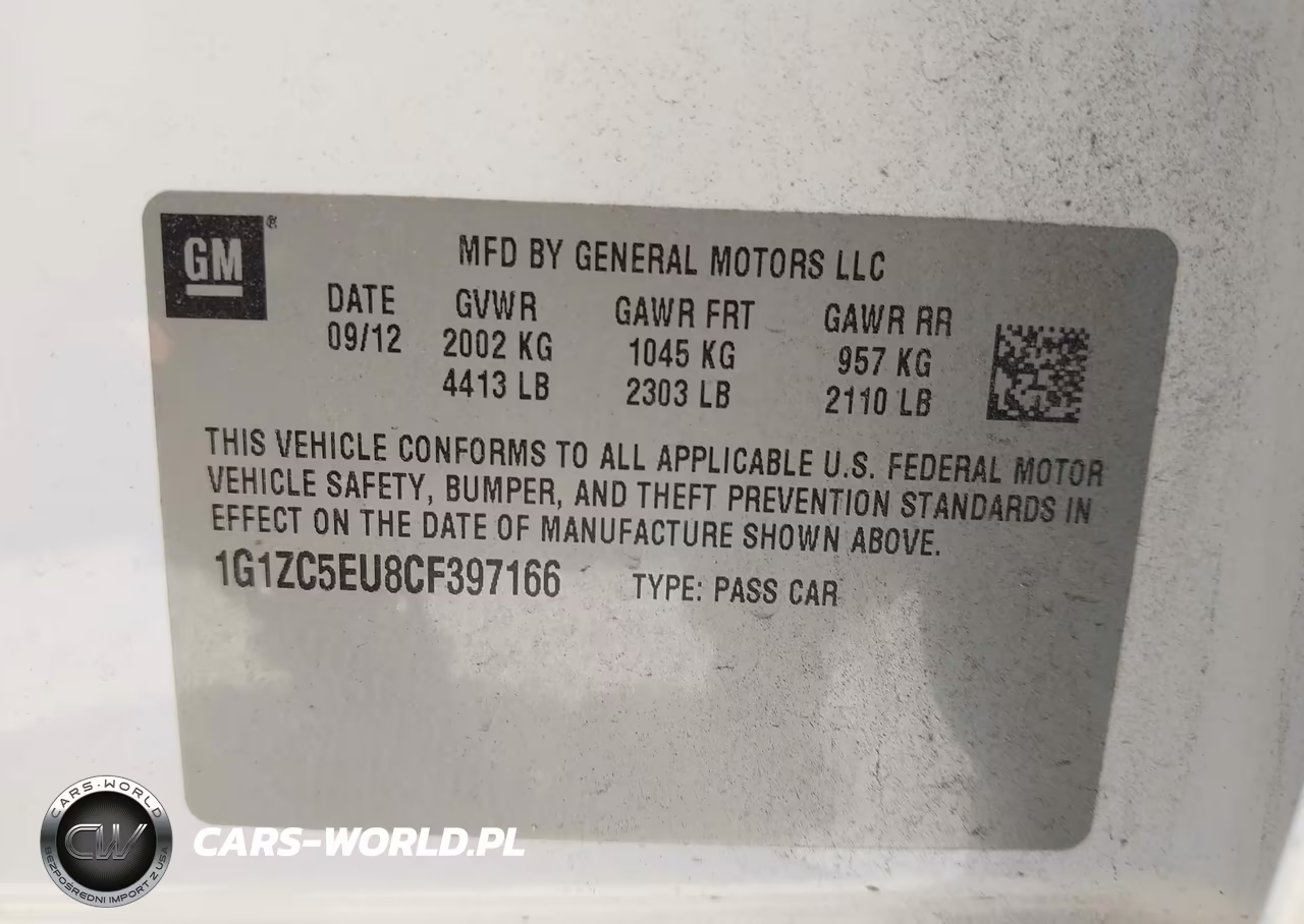 2012 Chevrolet Malibu 1Lt VIN:1G1ZC5EU8CF397166 - 9