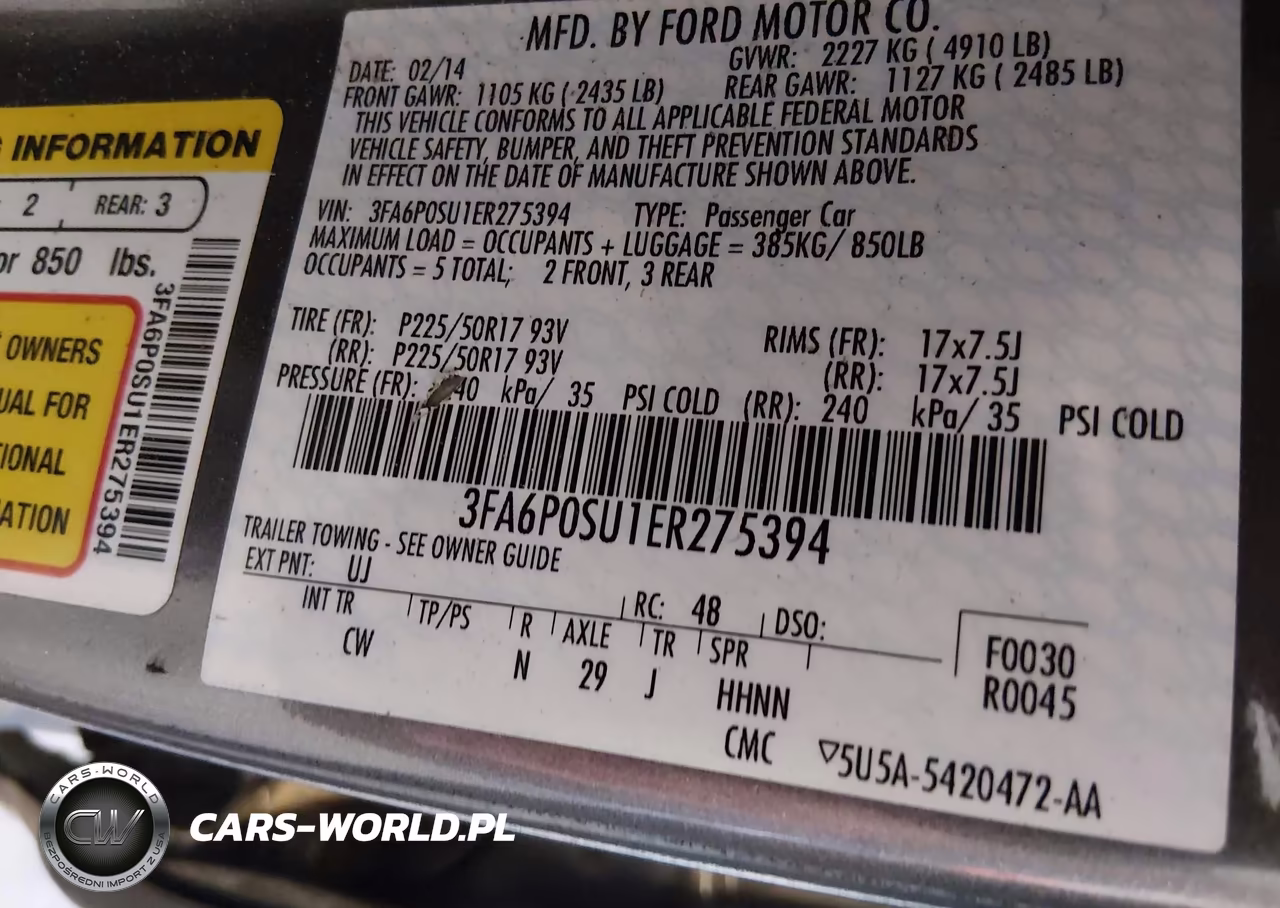 2014 Ford Fusion Energi Titanium VIN:3FA6P0SU1ER275394 - 9