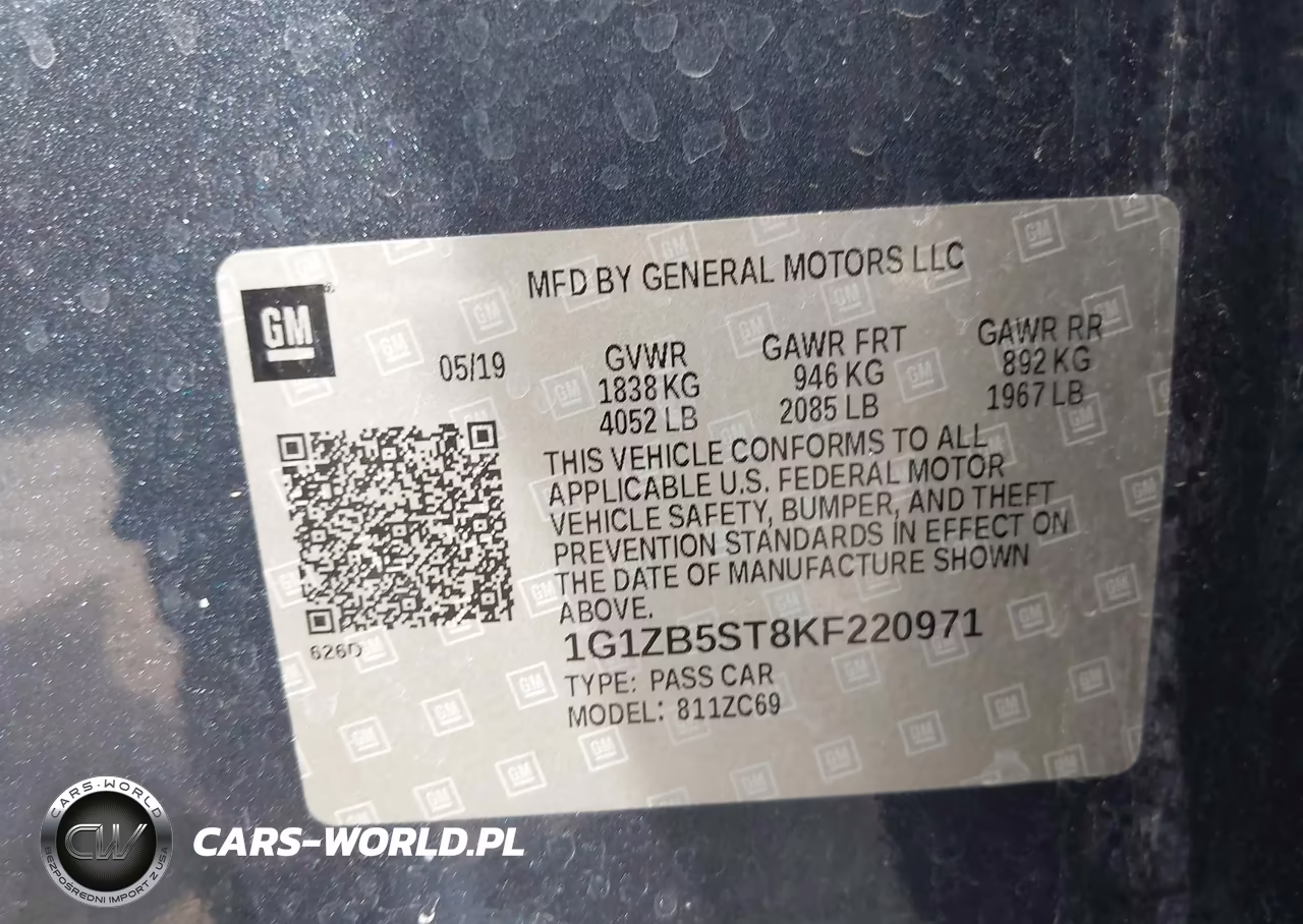 2019 Chevrolet Malibu 1Ls VIN:1G1ZB5ST8KF220971 - 9