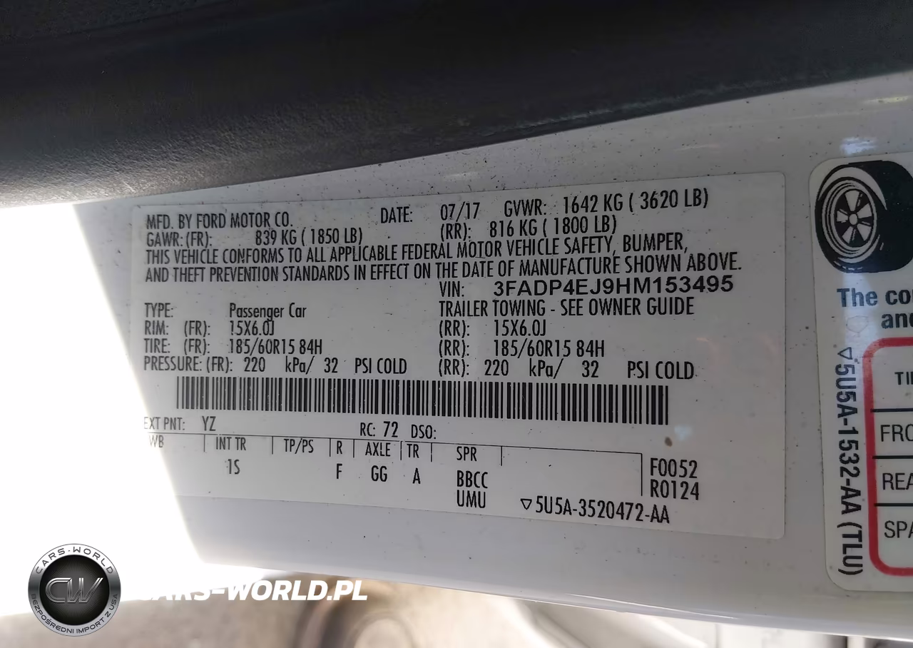 2017 Ford Fiesta Se VIN:3FADP4EJ9HM153495 - 9