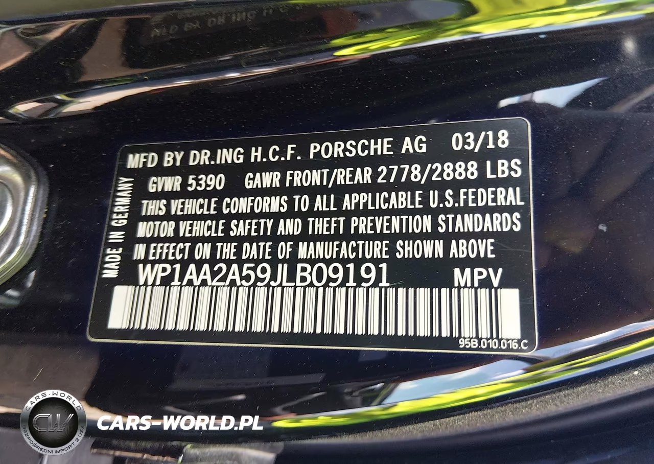 2018 Porsche Macan VIN:WP1AA2A59JLB09191 - 9