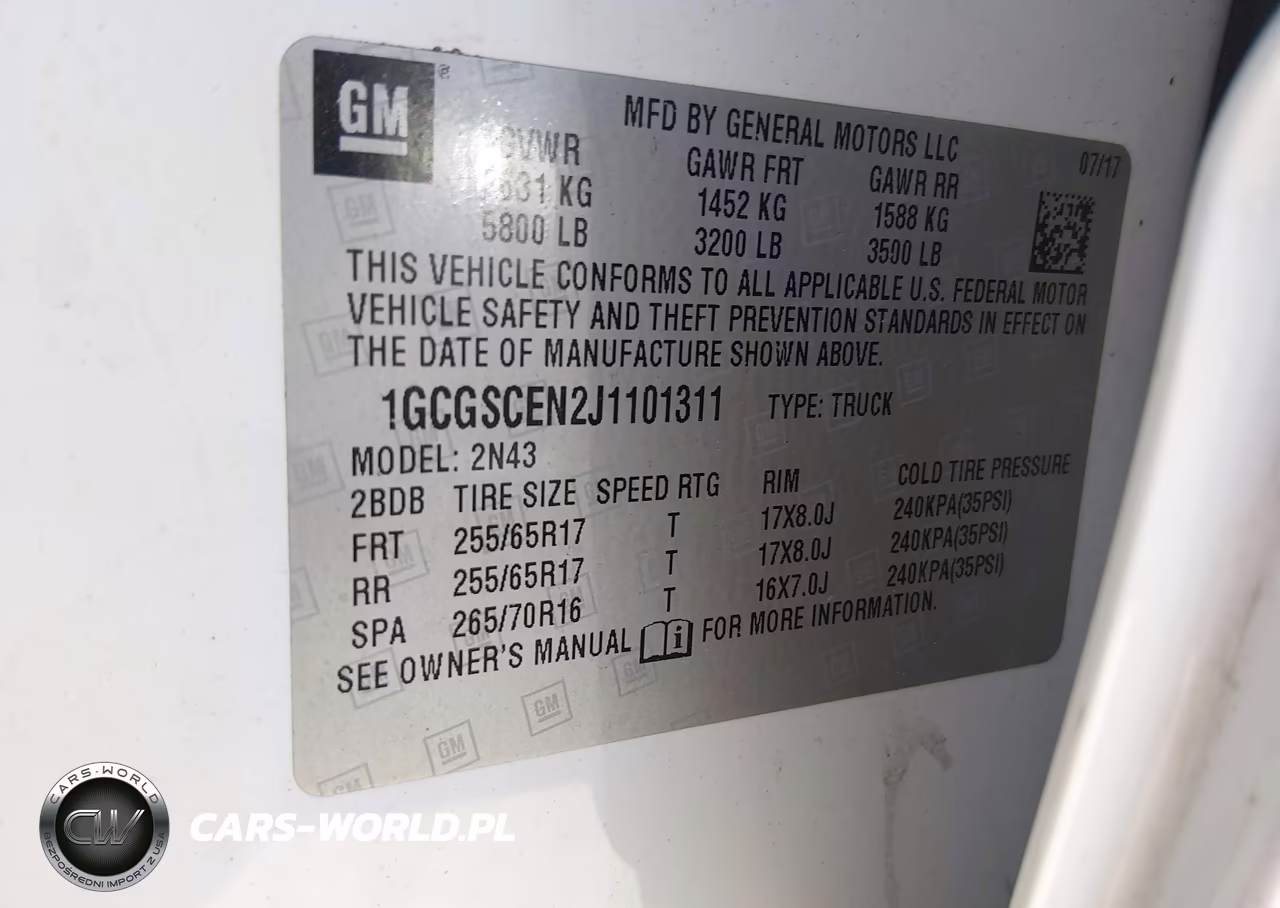2018 Chevrolet Colorado Lt VIN:1GCGSCEN2J1101311 - 9