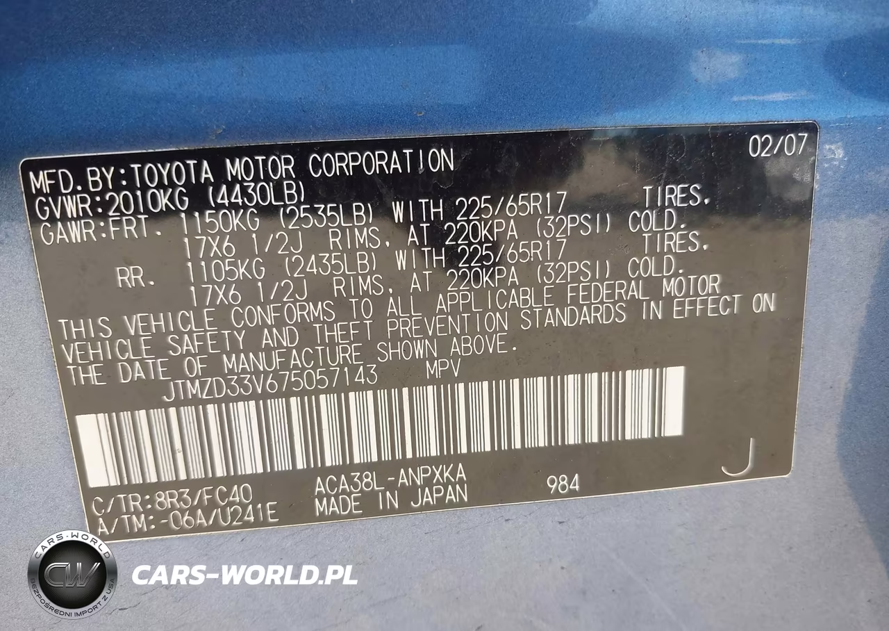2007 Toyota Rav4 VIN:JTMZD33V675057143 - 9