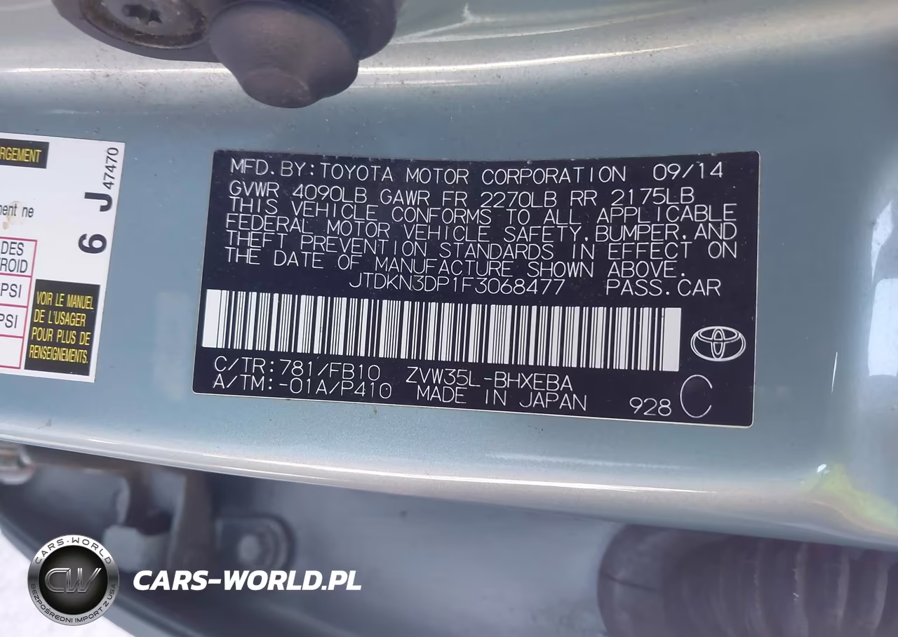2015 Toyota Prius Plug-In VIN:JTDKN3DP1F3068477 - 9