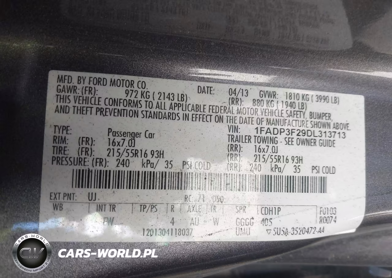 2013 Ford Focus Se VIN:1FADP3F29DL313713 - 9