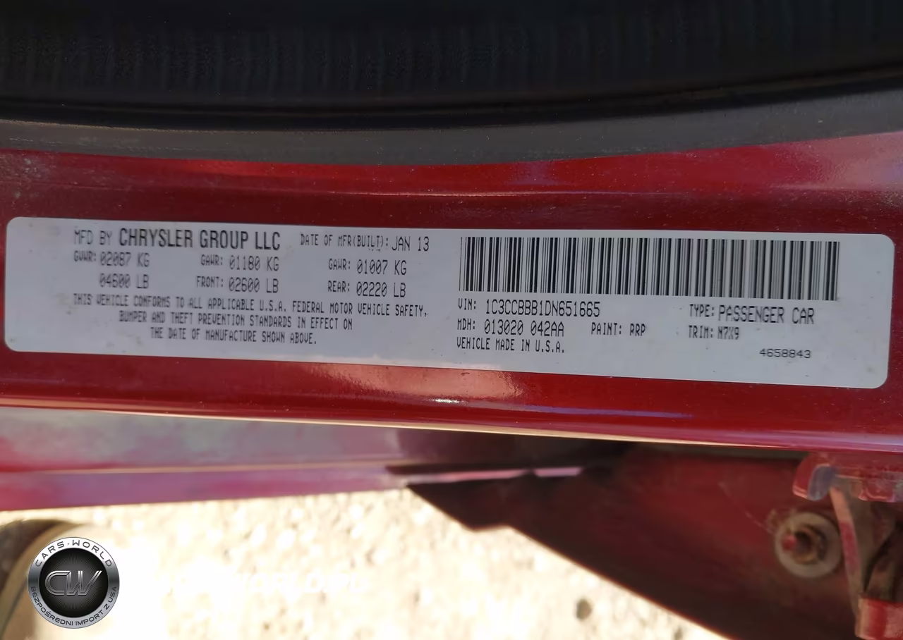 2013 Chrysler 200 Touring VIN:1C3CCBBB1DN651665 - 9