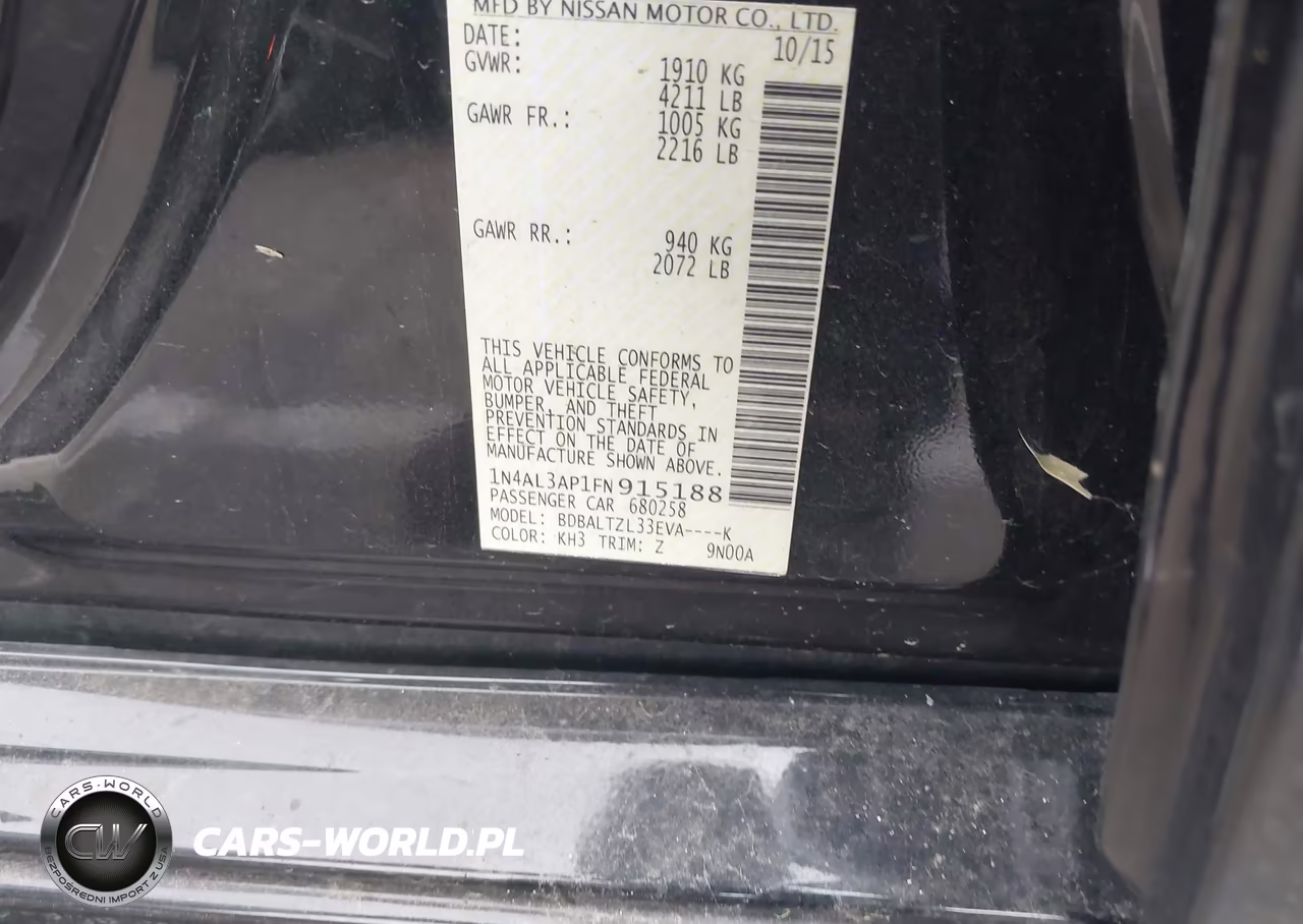 2015 Nissan Altima 2.5 Sl VIN:1N4AL3AP1FN915188 - 9