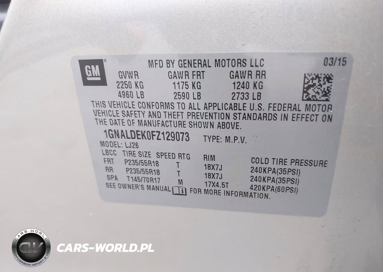 2015 Chevrolet Equinox Ltz VIN:1GNALDEK0FZ129073 - 9