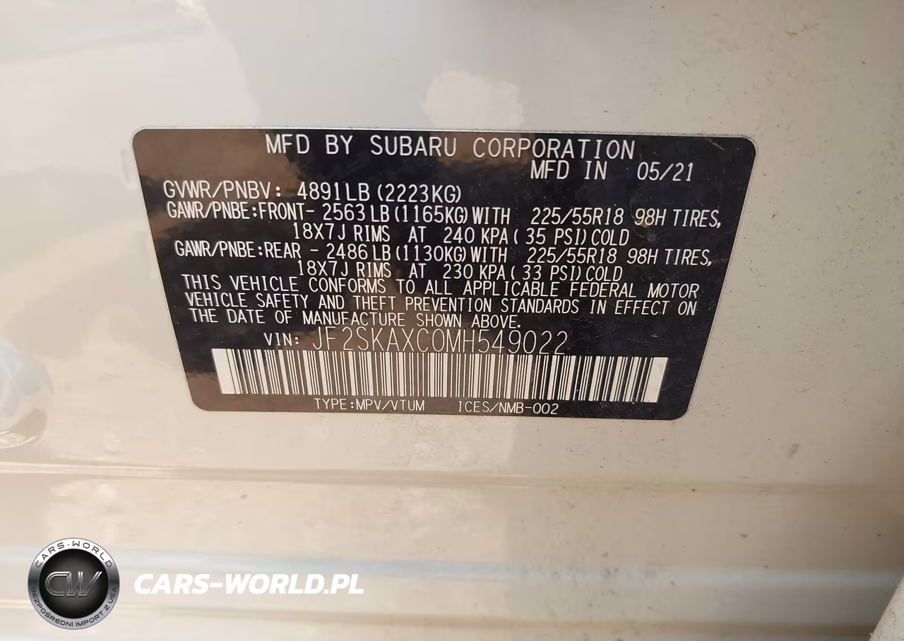 2021 Subaru Forester Touring VIN:JF2SKAXC0MH549022 - 9