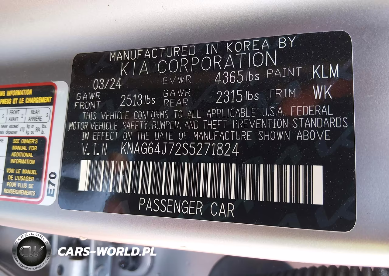 2025 Kia K5 Gt-Line VIN:KNAG64J72S5271824 - 9