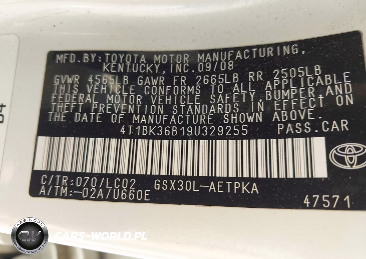 2009 Toyota Avalon Limited VIN:4T1BK36B19U329255 - 9