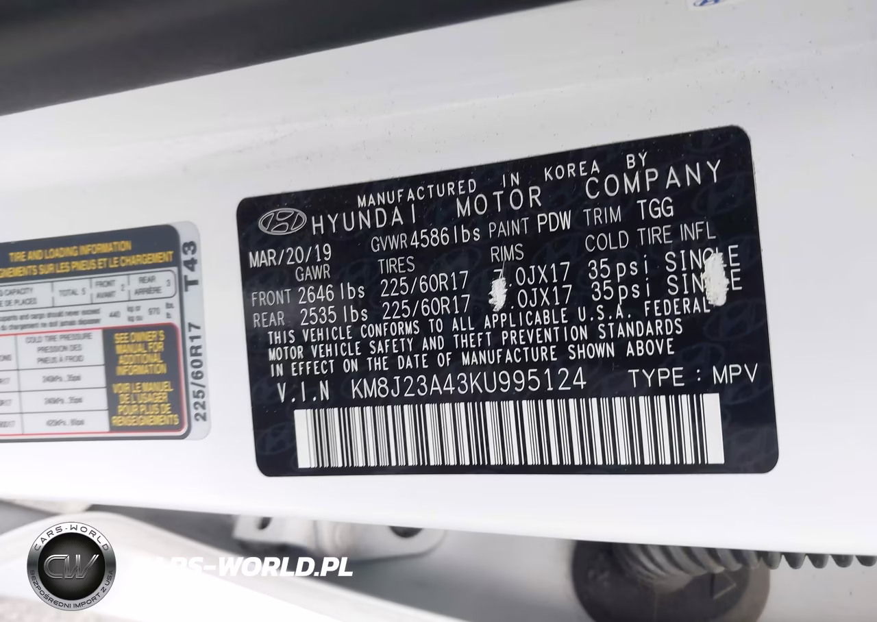 2019 Hyundai Tucson Se VIN:KM8J23A43KU995124 - 9