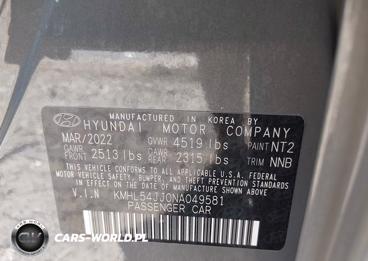 2022 Hyundai Sonata Hybrid Limited VIN:KMHL54JJ0NA049581 - 9