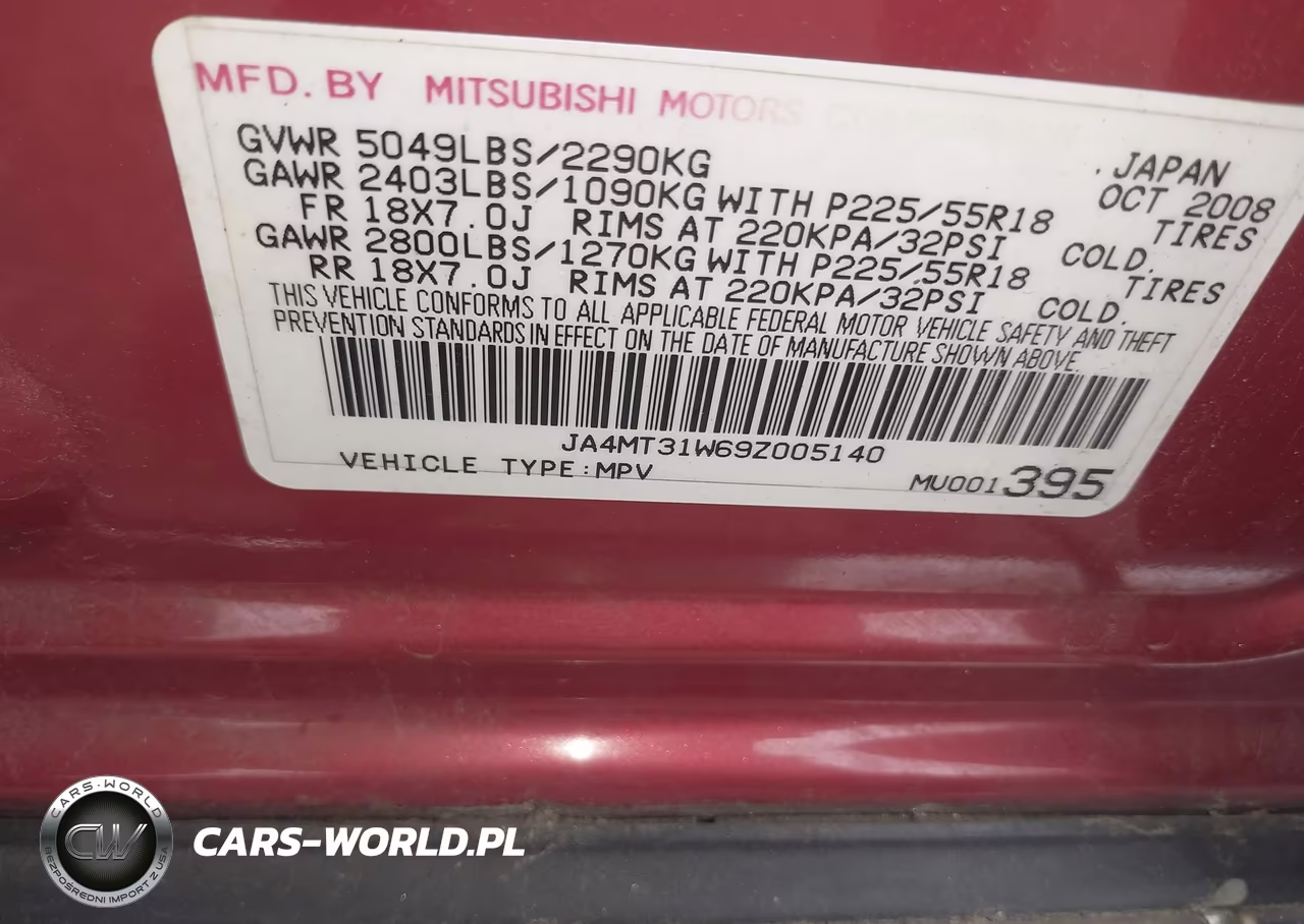 2009 Mitsubishi Outlander Se VIN:JA4MT31W69Z005140 - 9