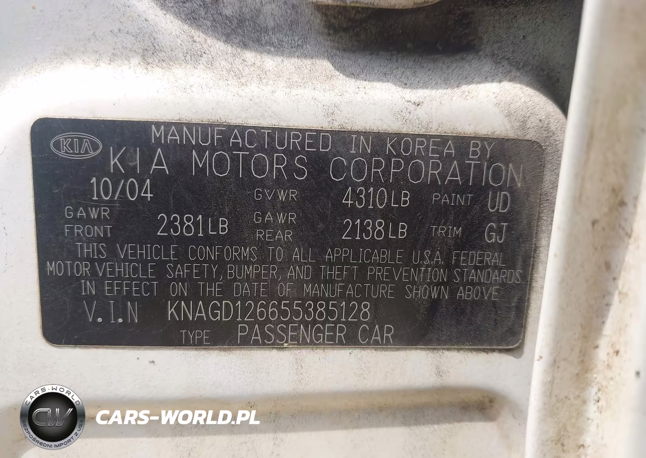 2005 Kia Optima Ex-Lx VIN:KNAGD126655385128 - 9