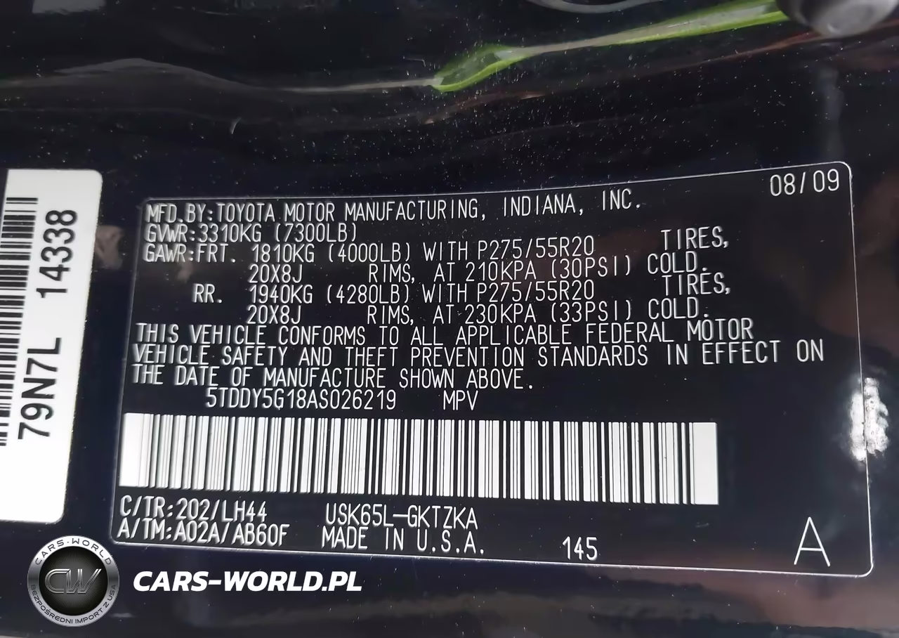 2010 Toyota Sequoia Platinum 5.7L V8 VIN:5TDDY5G18AS026219 - 9