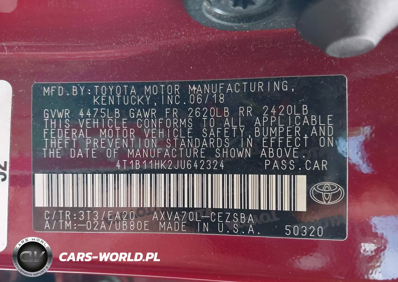 2018 Toyota Camry Se VIN:4T1B11HK2JU642324 - 9