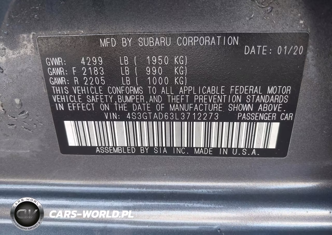 2020 Subaru Impreza Premium 5-Door VIN:4S3GTAD63L3712273 - 9