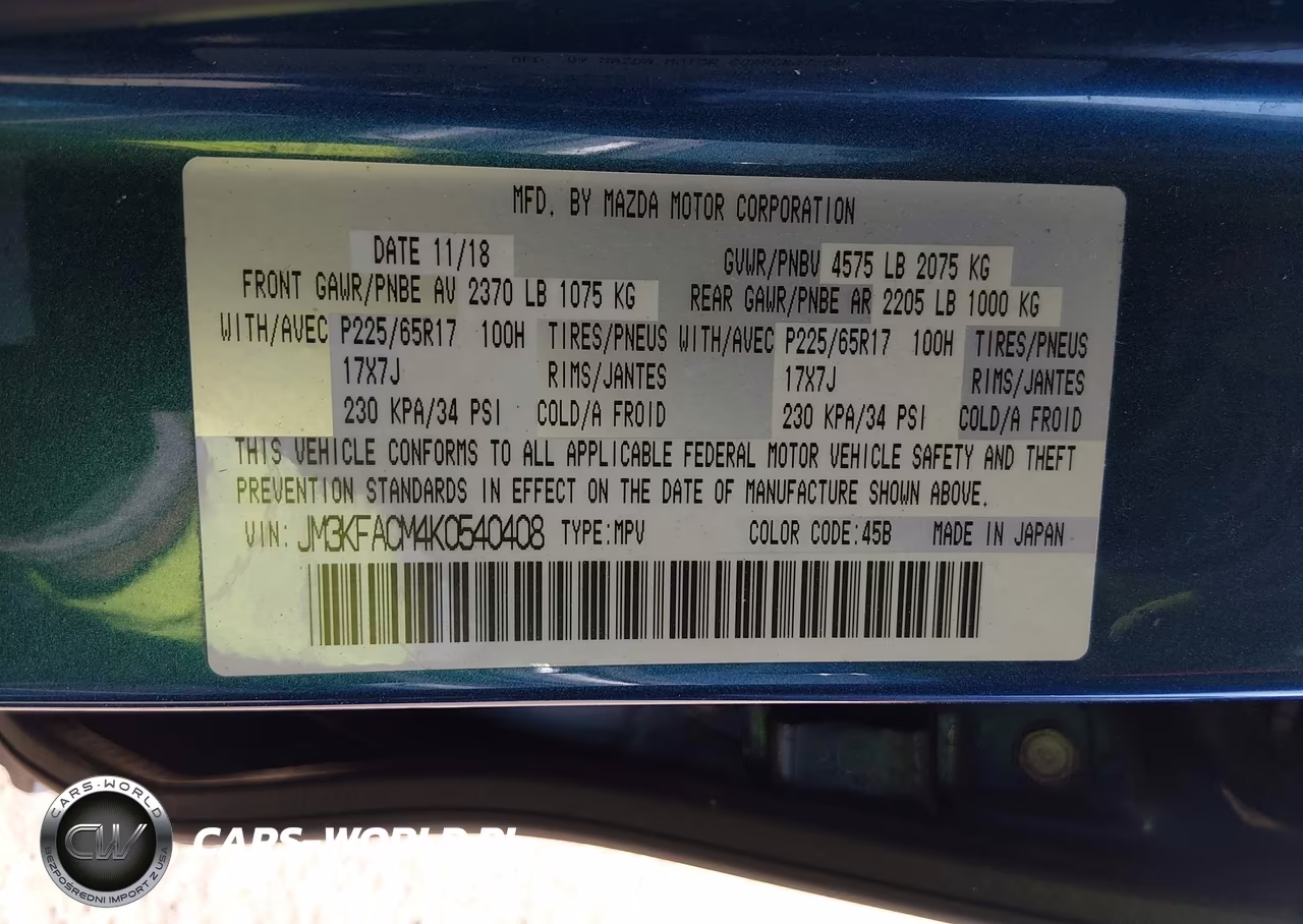 2019 Mazda Cx-5 Touring VIN:JM3KFACM4K0540408 - 9