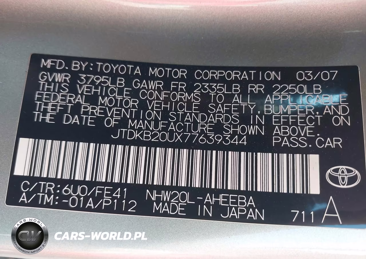 2007 Toyota Prius VIN:JTDKB20UX77639344 - 9