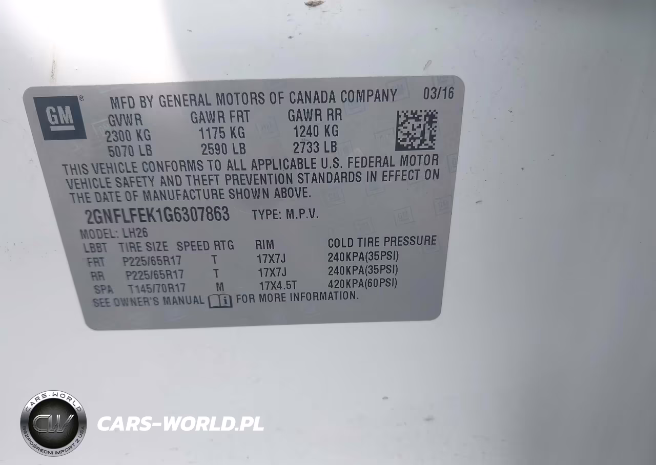 2016 Chevrolet Equinox Lt VIN:2GNFLFEK1G6307863 - 9