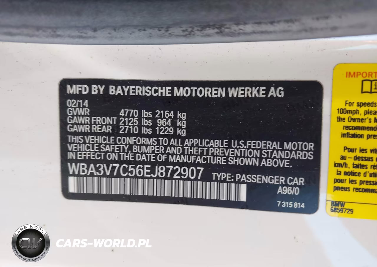2014 BMW 428I VIN:WBA3V7C56EJ872907 - 9