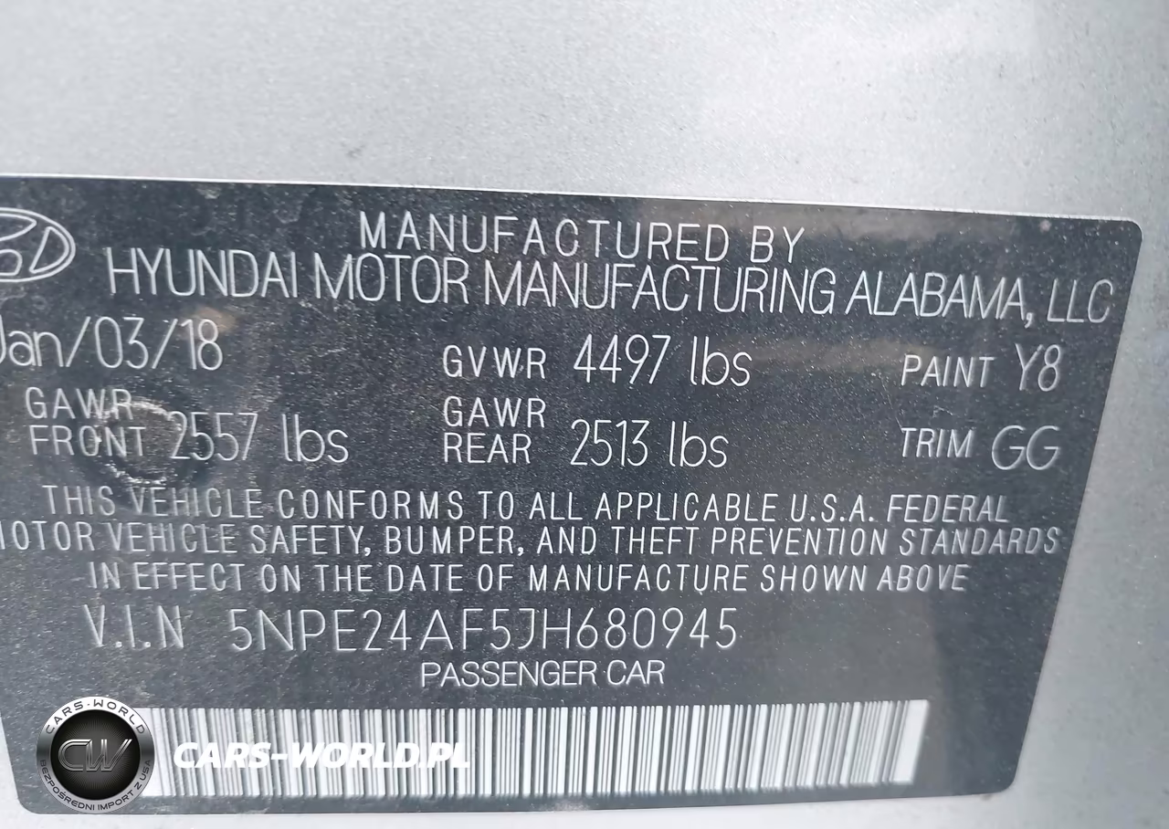 2018 Hyundai Sonata Se VIN:5NPE24AF5JH680945 - 9