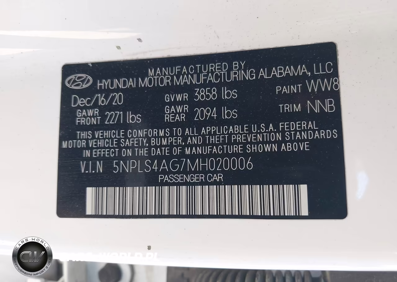 2021 Hyundai Elantra Sel VIN:5NPLS4AG7MH020006 - 9