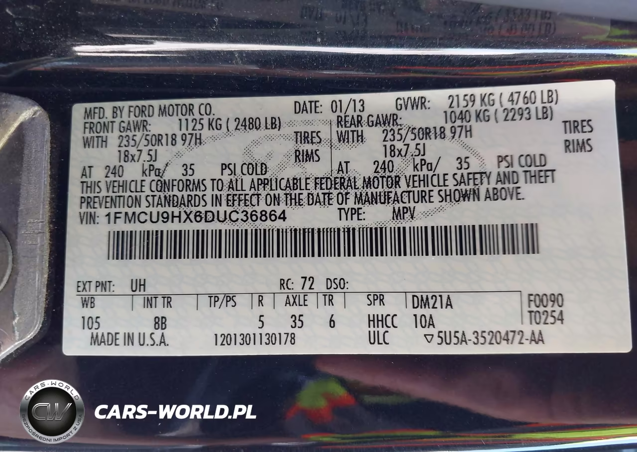 2013 Ford Escape Sel VIN:1FMCU9HX6DUC36864 - 18