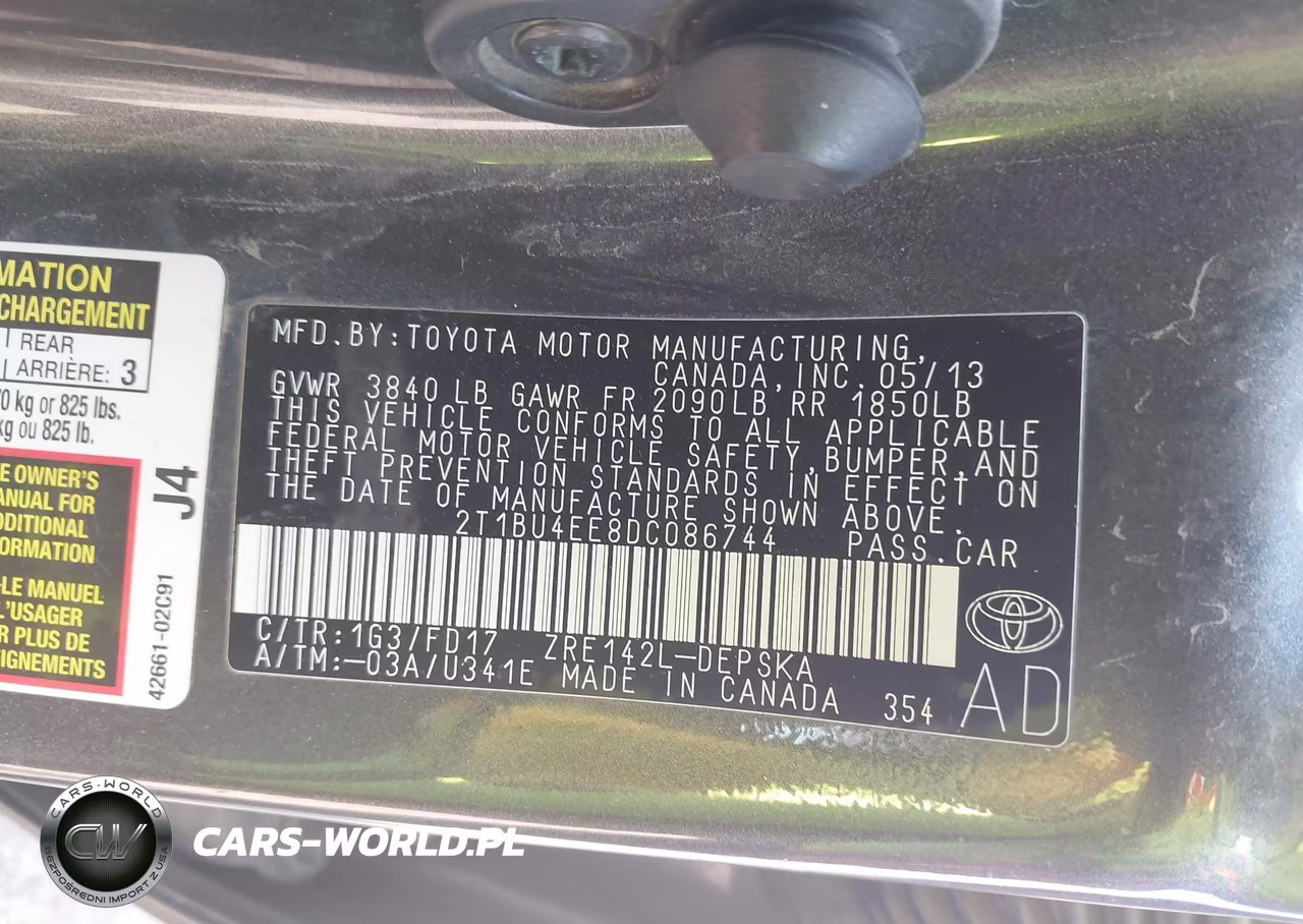 2013 Toyota Corolla S VIN:2T1BU4EE8DC086744 - 9