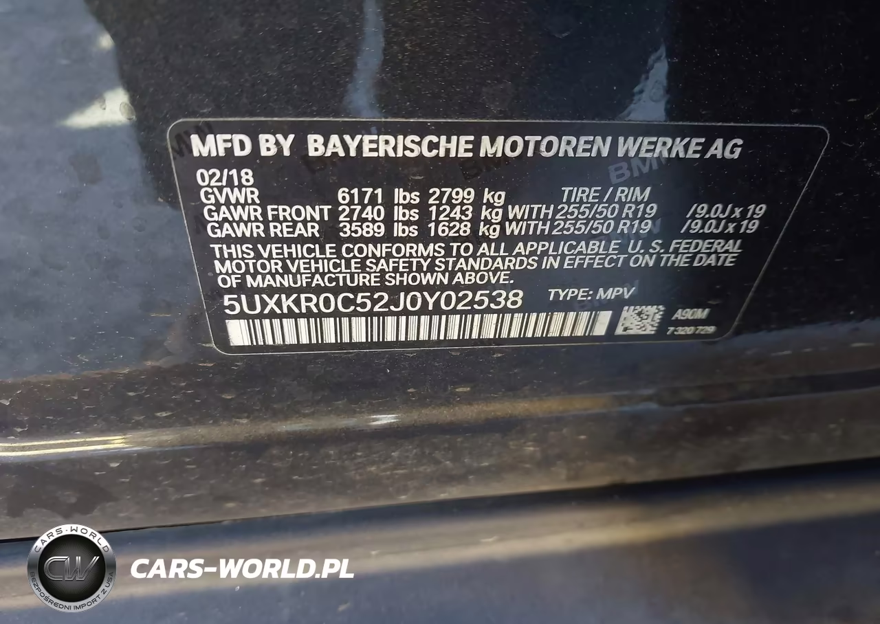 2018 BMW X5 xDrive35I VIN:5UXKR0C52J0Y02538 - 9