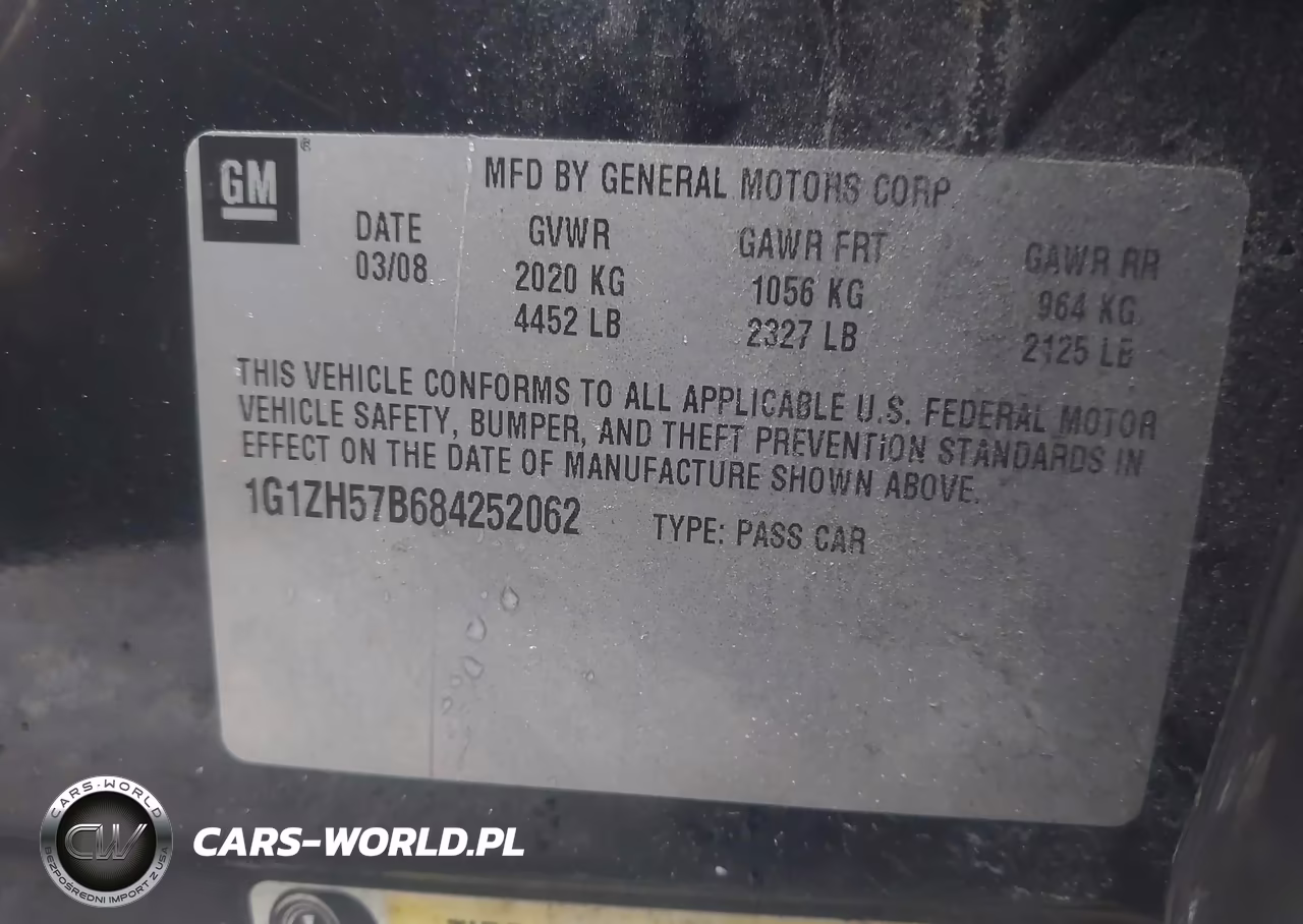 2008 Chevrolet Malibu Lt W-1Lt VIN:1G1ZH57B684252062 - 9