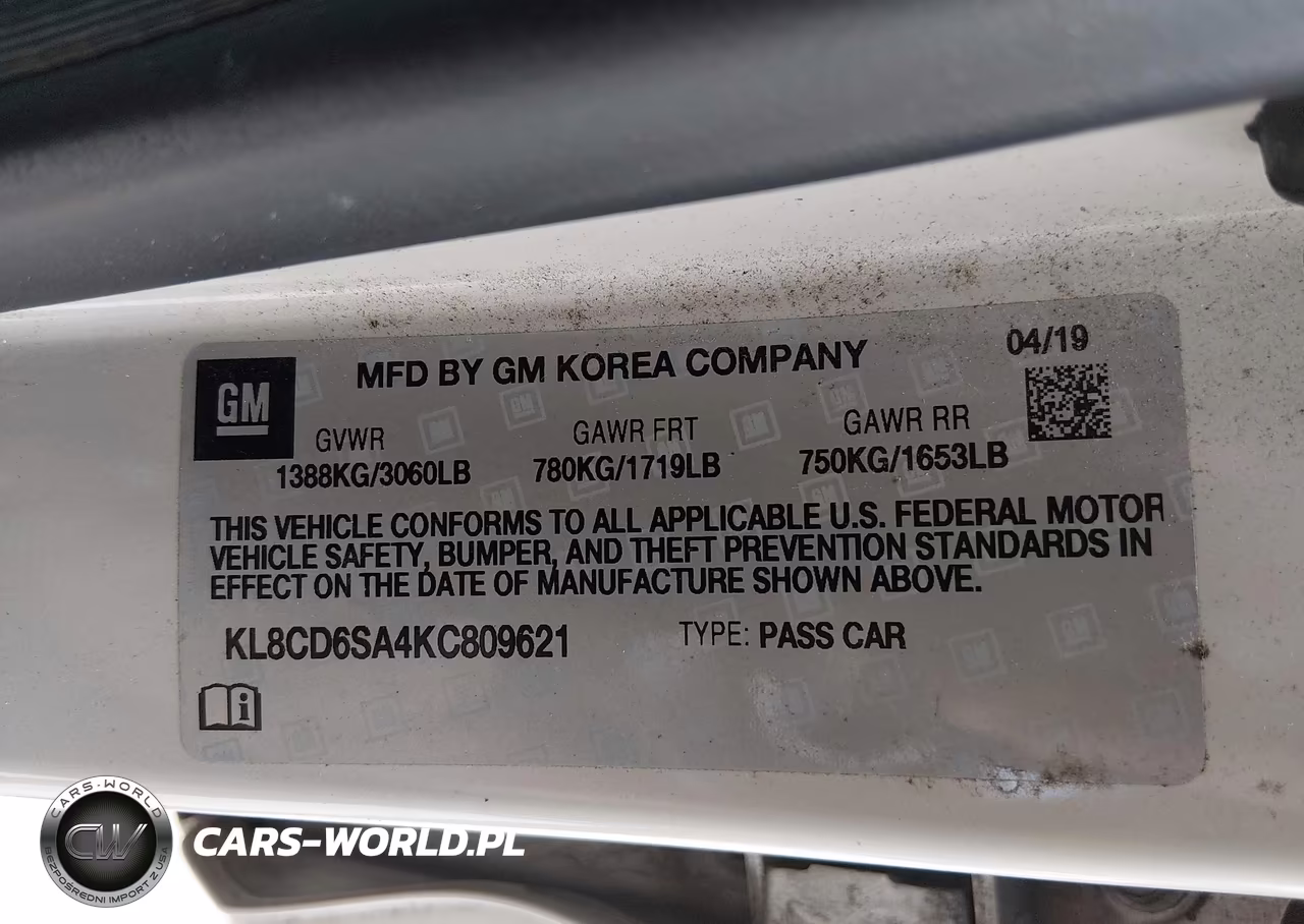 2019 Chevrolet Spark 1Lt Cvt VIN:KL8CD6SA4KC809621 - 9