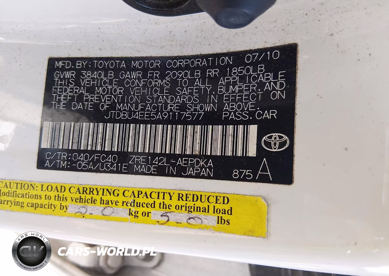 2010 Toyota Corolla Le VIN:JTDBU4EE5A9117577 - 8