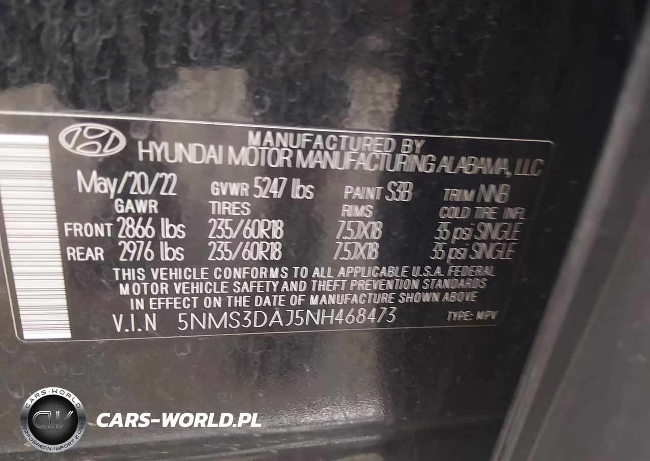 2022 Hyundai Santa Fe Sel VIN:5NMS3DAJ5NH468473 - 9