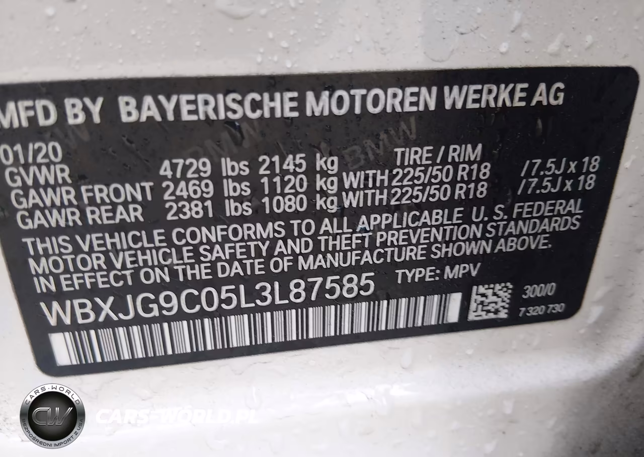 2020 BMW X1 xDrive28I VIN:WBXJG9C05L3L87585 - 9