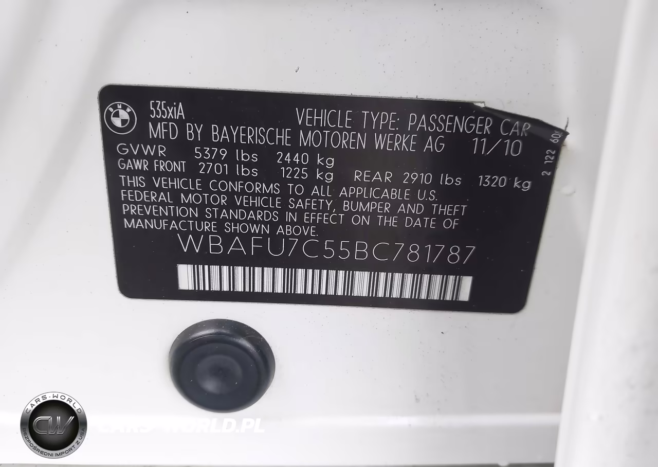 2011 BMW 535I xDrive VIN:WBAFU7C55BC781787 - 9