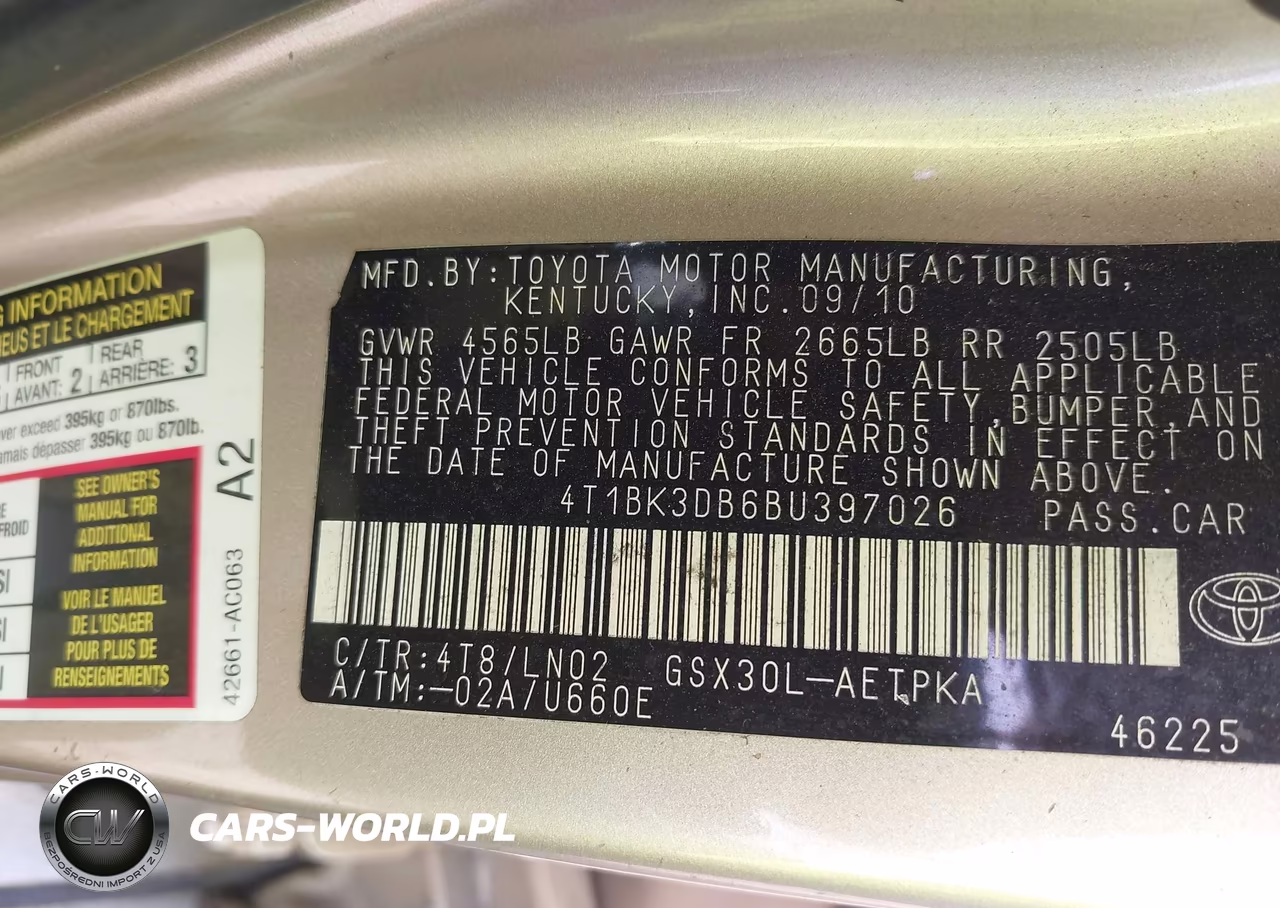 2011 Toyota Avalon Limited VIN:4T1BK3DB6BU397026 - 9