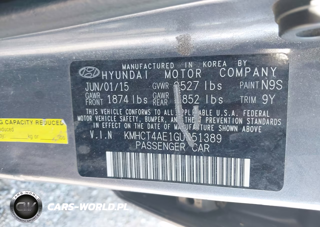2016 Hyundai Accent Se VIN:KMHCT4AE1GU951389 - 9