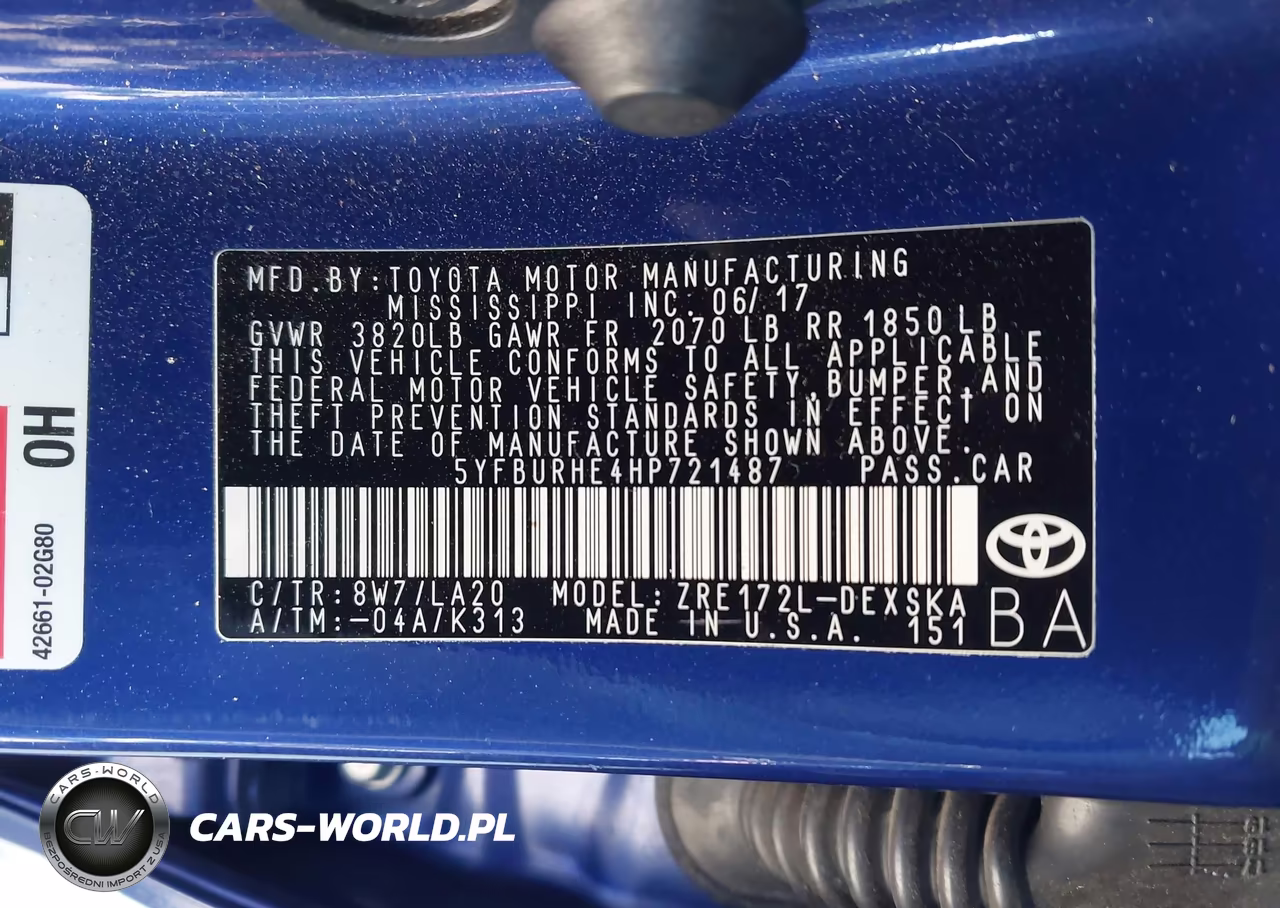 2017 Toyota Corolla Xse VIN:5YFBURHE4HP721487 - 9