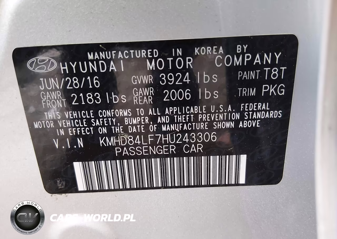 2017 Hyundai Elantra Se VIN:KMHD84LF7HU243306 - 9