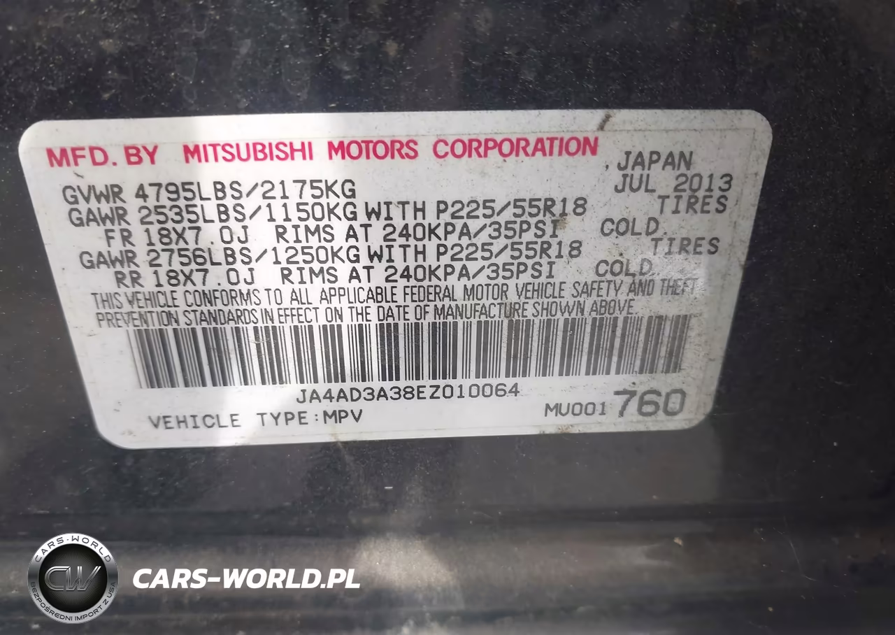 2014 Mitsubishi Outlander Se VIN:JA4AD3A38EZ010064 - 9