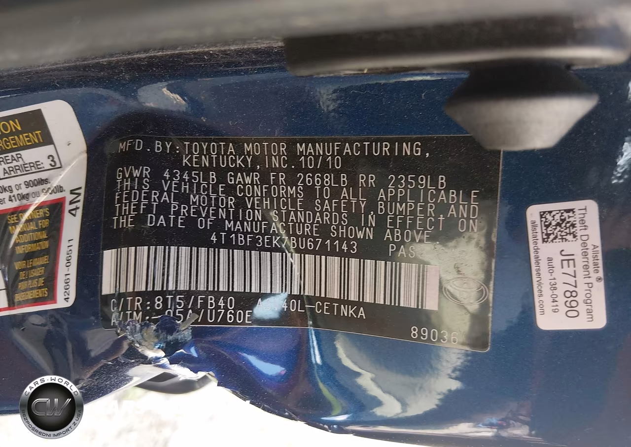 2011 Toyota Camry VIN:4T1BF3EK7BU671143 - 9