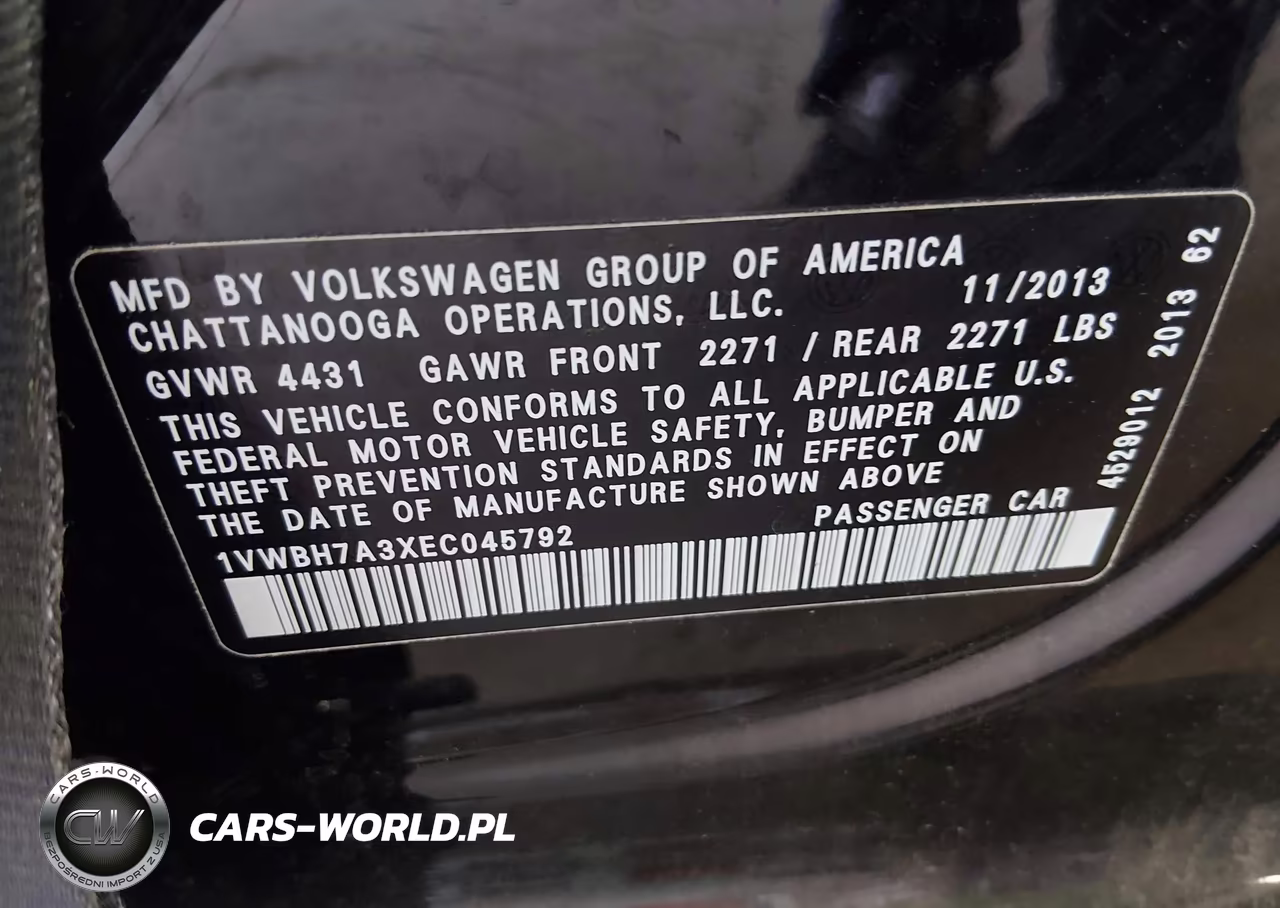 2014 Volkswagen Passat Se VIN:1VWBH7A3XEC045792 - 9